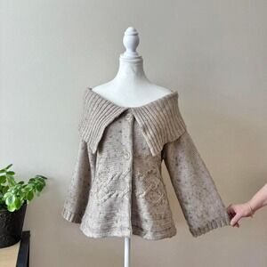 Vintage Off-Shoulder Cardigan